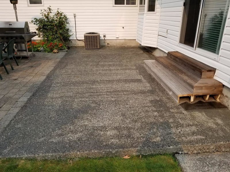 Before image of rubber surfacing from Vancouver Safety Surfacing