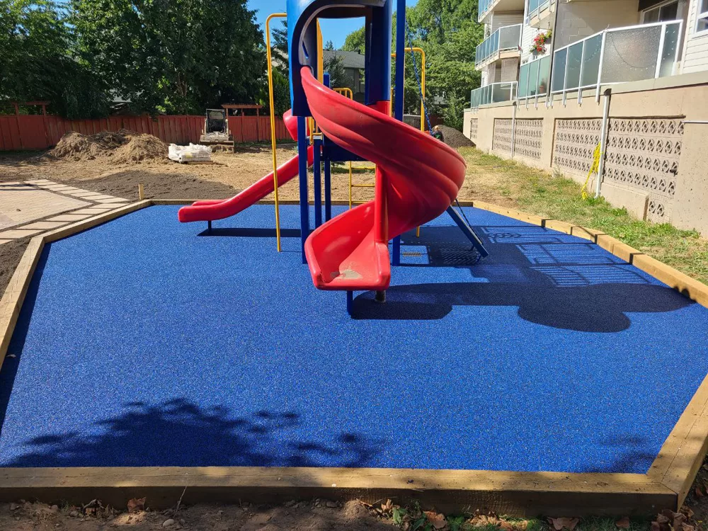 rubber paved playground
