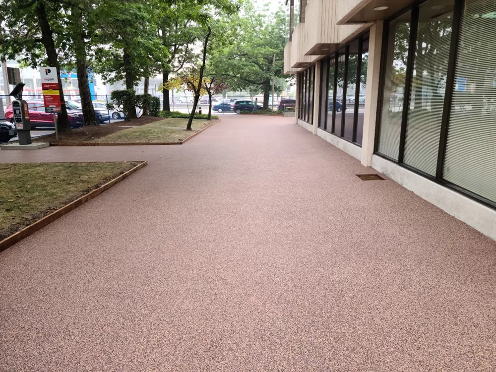 rubber paved walkway